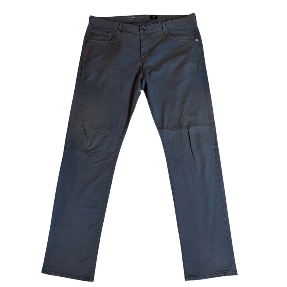 AG Adriano Goldschmied Matchbox Slim Straight Jeans in Grey – Size 38